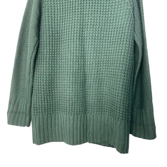 Moda International Green Cable Knit Cardigan Sweater Women’s XL Acrylic Wool - Picture 9 of 14